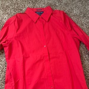 Jones New York Red Button Up Shirt M